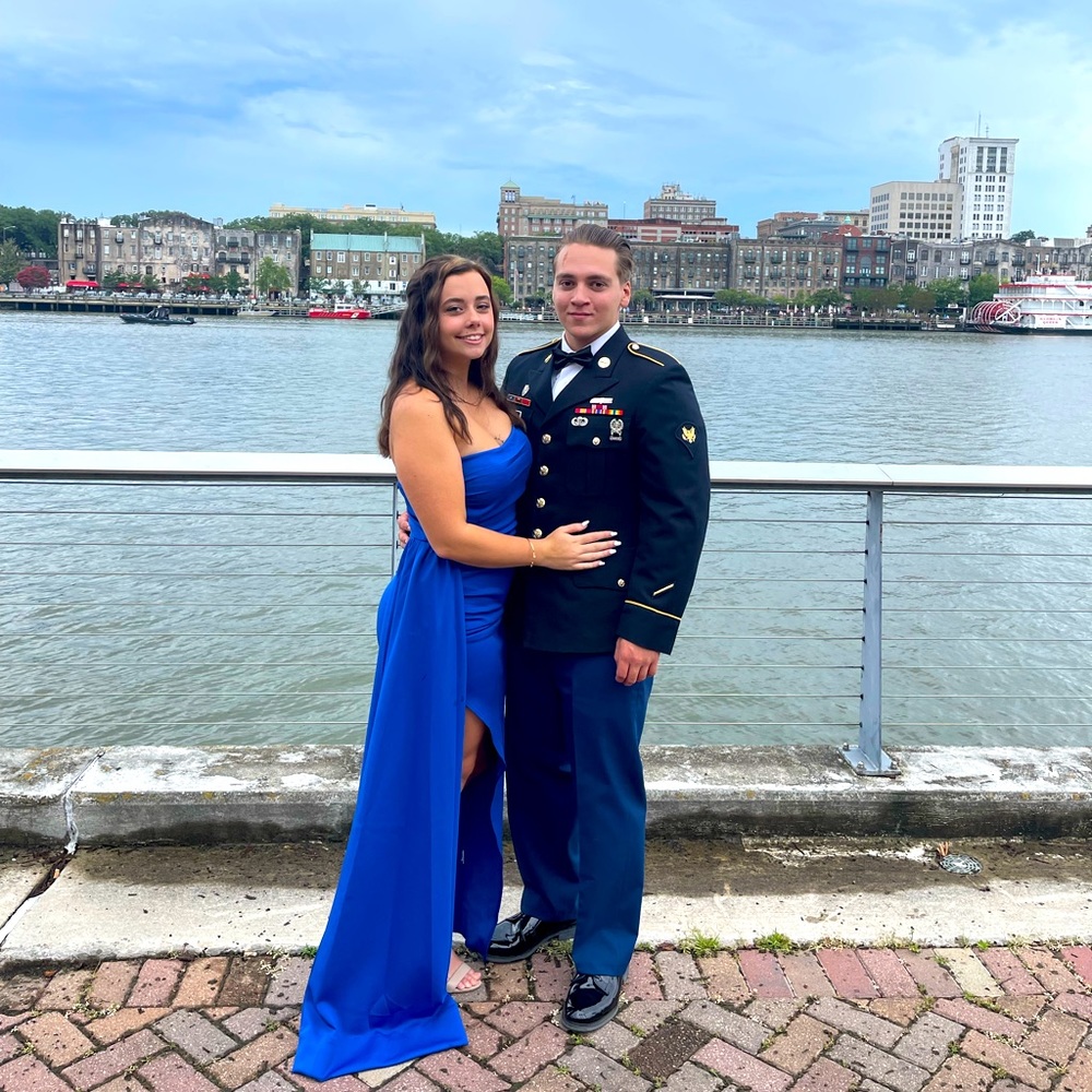 Blue Formal Dress with Slit